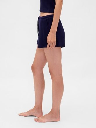 Pyjama-Shorts mit Waffelmuster