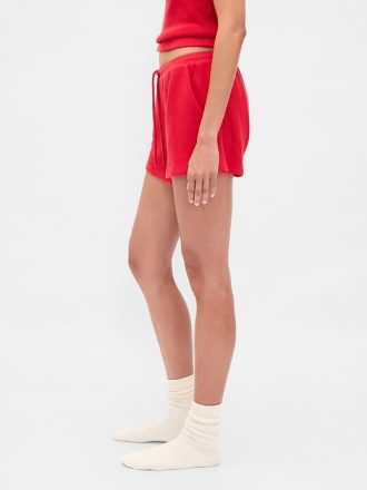 Pyjama-Shorts mit Waffelmuster