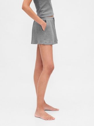 Pyjama-Shorts mit Waffelmuster