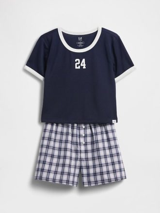 Pyjama-Shorts-Set aus recyceltem Material für Kinder