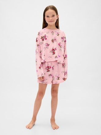 Pyjama-Shorts-Set aus recyceltem Material für Kinder