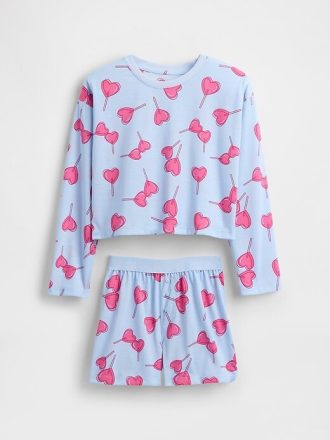 Pyjama-Shorts-Set aus recyceltem Material für Kinder