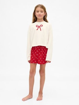 Pyjama-Shorts-Set aus recyceltem Material für Kinder