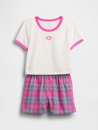 Pyjama-Shorts-Set aus recyceltem Material für Kinder