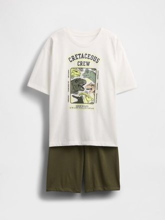 Pyjama-Shorts-Set aus recyceltem Material für Kinder