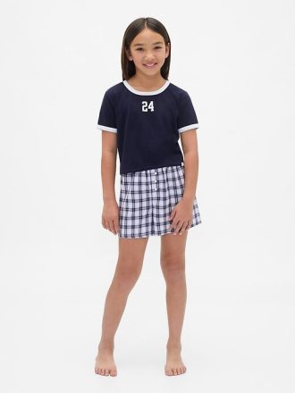Pyjama-Shorts-Set aus recyceltem Material für Kinder