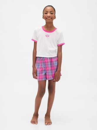 Pyjama-Shorts-Set aus recyceltem Material für Kinder