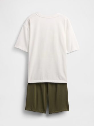 Pyjama-Shorts-Set aus recyceltem Material für Kinder