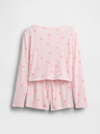 Pyjama-Shorts-Set aus recyceltem Pointelle für Kinder