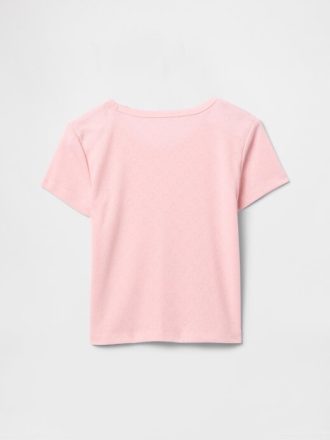 Pyjama-T-Shirt aus recyceltem Pointelle für Kinder