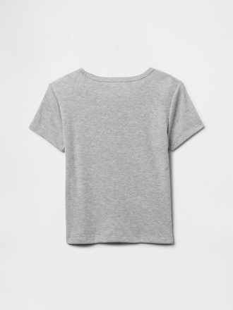 Pyjama-T-Shirt aus recyceltem Pointelle für Kinder