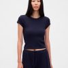 Pyjama-T-Shirt mit Waffelmuster
