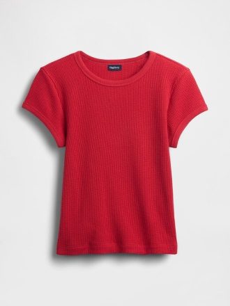 Pyjama-T-Shirt mit Waffelmuster