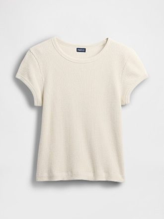 Pyjama-T-Shirt mit Waffelmuster