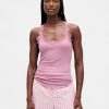 Pyjama-Tanktop mit Mini-Rippspitze