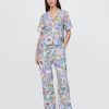 Pyjamahose aus Leinenmischung