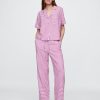Pyjamahose aus Leinenmischung