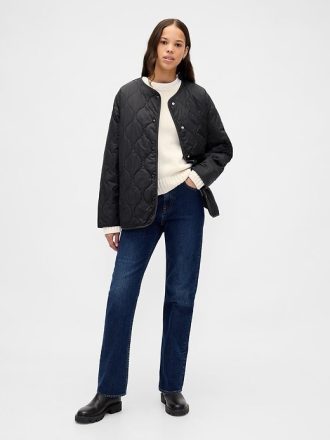 Recycelte, leichte, übergroße Stepp-Innenjacke