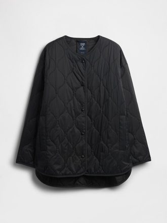 Recycelte, leichte, übergroße Stepp-Innenjacke