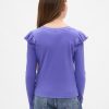 Rippen-Flatter-T-Shirt für Kinder