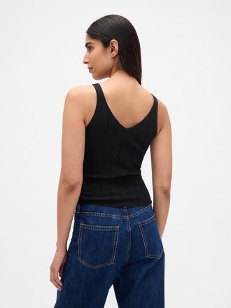 Rippenpullover-Tanktop