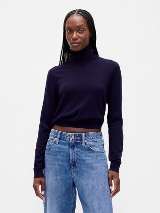 Rollkragenpullover aus Merinowolle