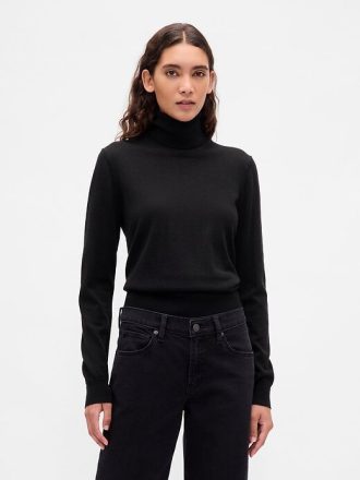 Rollkragenpullover aus Merinowolle