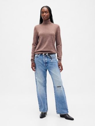 Rollkragenpullover aus Merinowolle