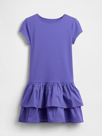 Rüschenkleid mit tiefer Taille für Kinder