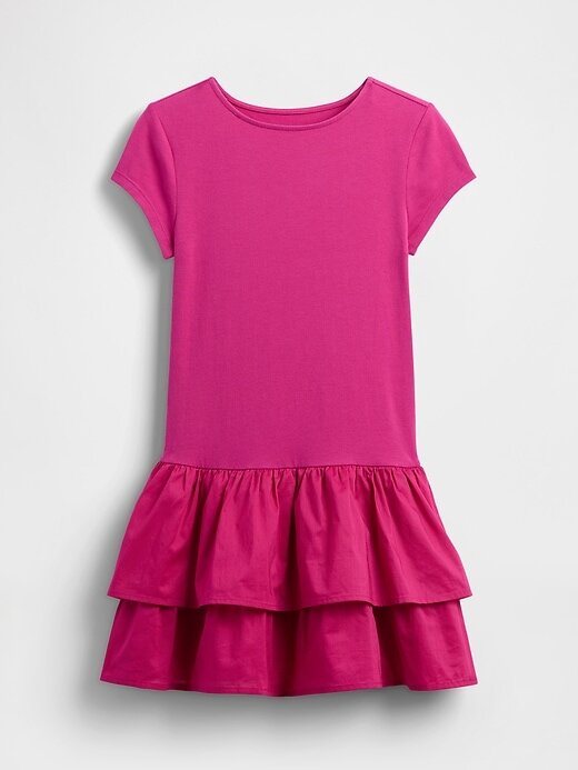Rüschenkleid mit tiefer Taille für Kinder Rüschenkleid mit tiefer Taille für Kinder