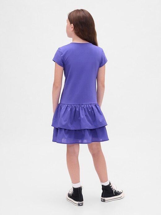 Rüschenkleid mit tiefer Taille für Kinder Rüschenkleid mit tiefer Taille für Kinder