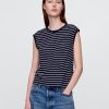 Rundhals-Shell-Tanktop aus Leinenmischung Rundhals-Shell-Tanktop aus Leinenmischung