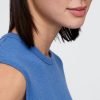 Rundhals-Shell-Tanktop aus Leinenmischung