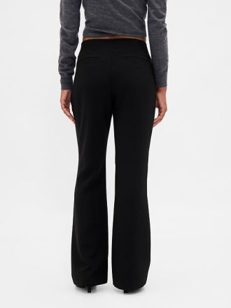 Schlaghose aus Twill mit niedriger Leibhöhe