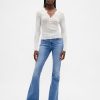 Schlagjeans mit niedriger Taille Schlagjeans mit niedriger Taille