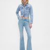 Schlagjeans mit niedriger Taille