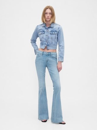 Schlagjeans mit niedriger Taille