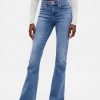 Schlagjeans mit niedriger Taille Schlagjeans mit niedriger Taille