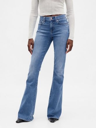 Schlagjeans mit niedriger Taille