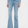 Schlagjeans mit niedriger Taille