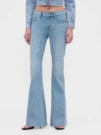 Schlagjeans mit niedriger Taille