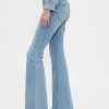 Schlagjeans mit niedriger Taille