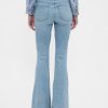 Schlagjeans mit niedriger Taille
