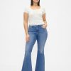Schlagjeans mit niedriger Taille Schlagjeans mit niedriger Taille