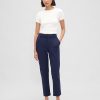 Schmale Crop-Hose aus Doppelstrick mit hohem Bund Schmale Crop-Hose aus Doppelstrick mit hohem Bund