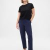 Schmale Crop-Hose aus Doppelstrick mit hohem Bund Schmale Crop-Hose aus Doppelstrick mit hohem Bund