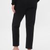 Schmale Crop-Hose aus Doppelstrick mit hohem Bund Schmale Crop-Hose aus Doppelstrick mit hohem Bund