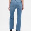 Schmale, gerade Crop-Jeans im Stil der 90er mit hohem Bund
