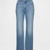 Schmale, gerade Crop-Jeans im Stil der 90er mit hohem Bund