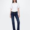 Schmale, gerade Jeans im 90er-Stil mit niedriger Leibhöhe